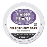 Coffee People Single Serve Coffee K-cup Pod Dark Roast, Deliciously Dark, 24 Count