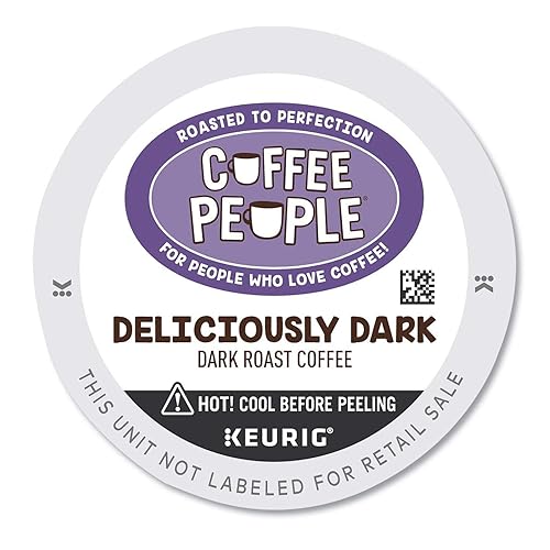 Coffee People Single Serve Coffee K-cup Pod Dark Roast, Deliciously Dark, 24 Count
