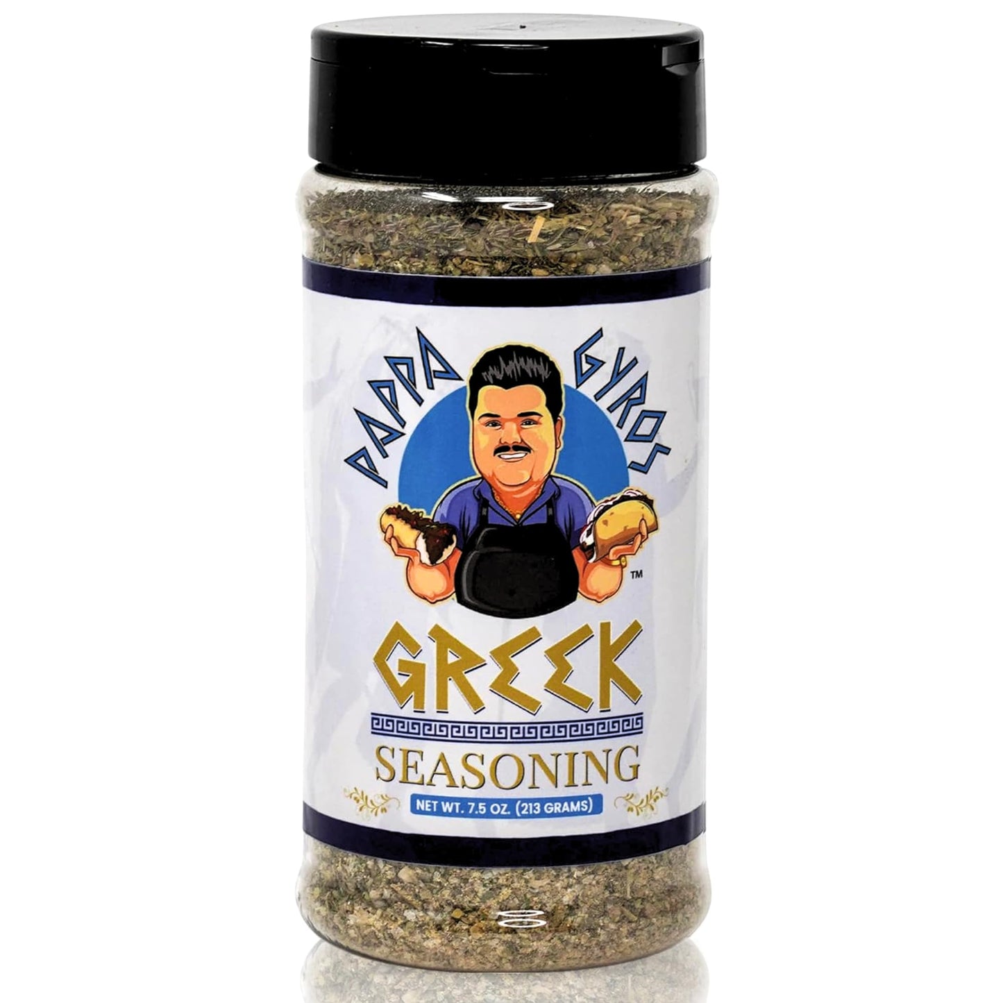 Pappa Gyros All Purpose Greek Seasoning Blend No MSG | Large Shaker 7.5 Oz | Authentic Mediterranean Spices | All Natural Savory Herb & Spice Mix |