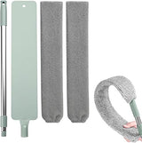 Retractable Gap Dust Cleaner Cleaning Tools with 2 Microfiber Dusting Cloths, Flat Duster Withextension Pole, Used for Cleaning Sofas, Sofa Beds