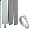Retractable Gap Dust Cleaner Cleaning Tools with 2 Microfiber Dusting Cloths, Flat Duster Withextension Pole, Used for Cleaning Sofas, Sofa Beds