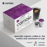 Cambio Roasters Sumatran Dark Roast Organic Coffee Pods - The Only Organic Recyclable Aluminum Coffee Pods, Small Batch Roasted, Keurig® Compatible
