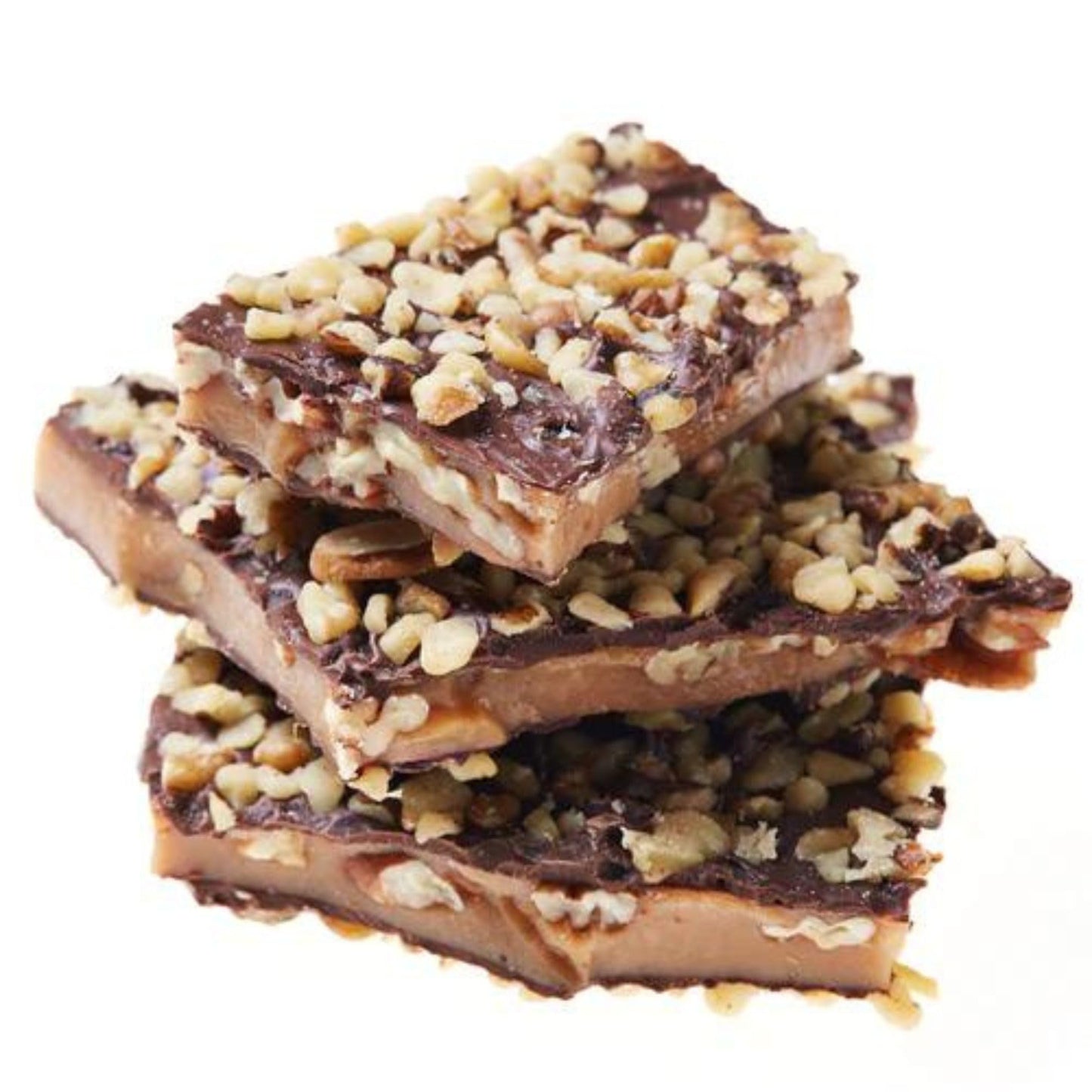 Toffee to Go Dark Chocolate Pecan Toffee 1 lb Signature Green Gift Box | Hand Crafted | Gluten Free | No Added Preservatives | Delicate Crunch