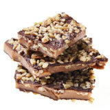 Toffee to Go Dark Chocolate Pecan Toffee 1 lb Signature Green Gift Box | Hand Crafted | Gluten Free | No Added Preservatives | Delicate Crunch