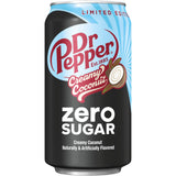 Dr Pepper Zero Sugar Creamy Coconut Soda, 12 fl oz cans, 12 Pack