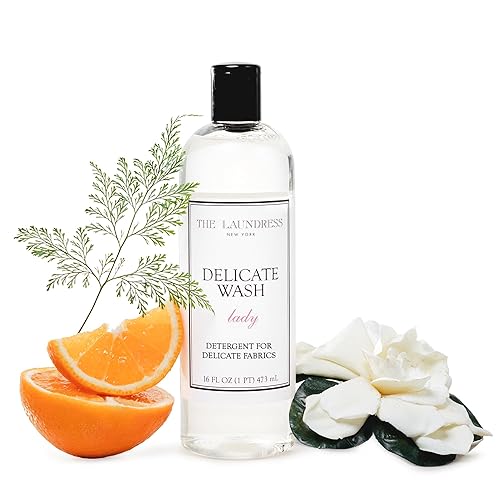 The Laundress Delicate Wash Luxury Liquid Laundry Detergent, 31 Loads, Concentrated Washing Detergent, Lady Scent, Enzyme-Free Hand or Machine Wash