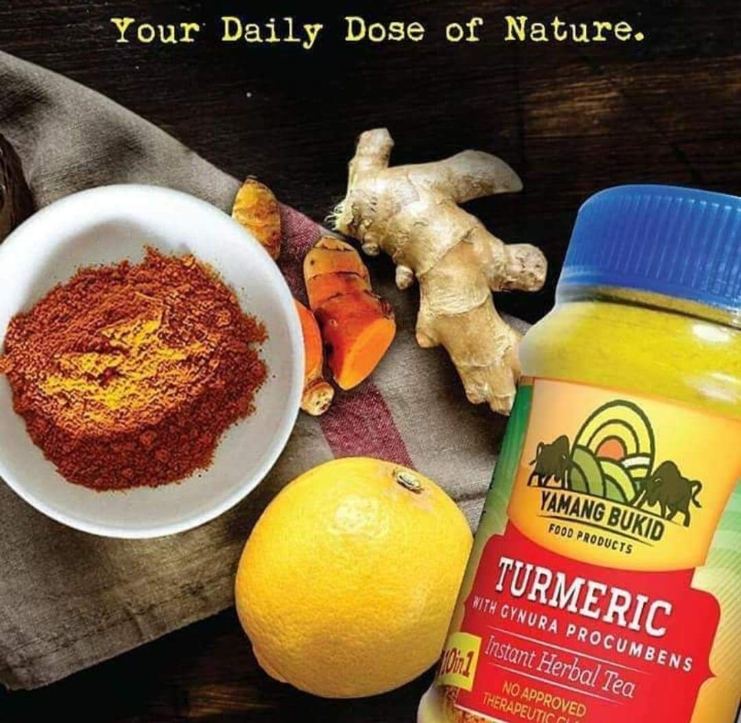 Turmeric Tea 10-in-1 Instant Powder drink w/ Gynura Procumbens Curcuminoids Curcumin Healthy natural herbs and spices Ginger, Lemongrass, Moringa