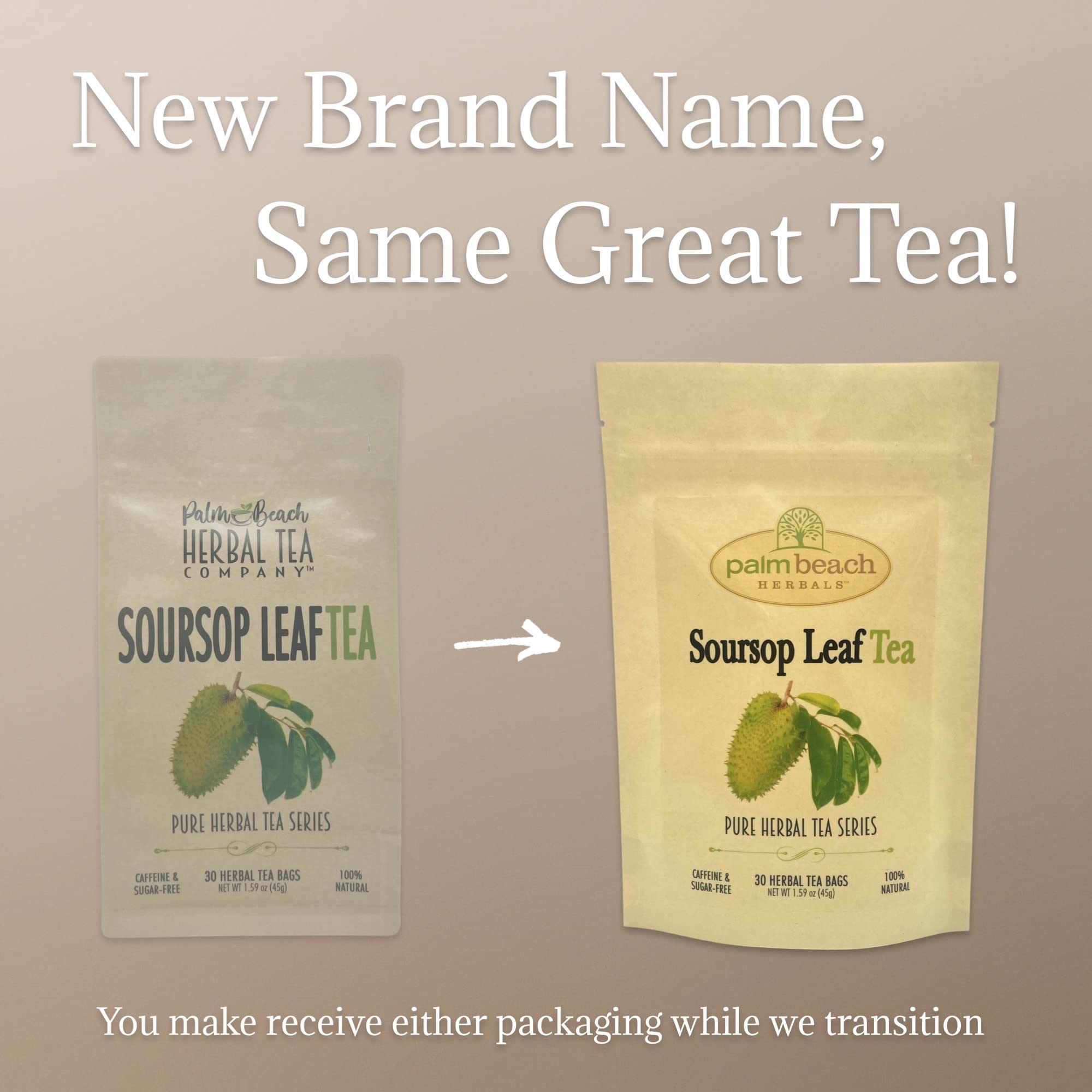 Palm Beach Medicinal Herbs - Soursop Leaf Tea - Pure Herbal Tea Series, 30ct
