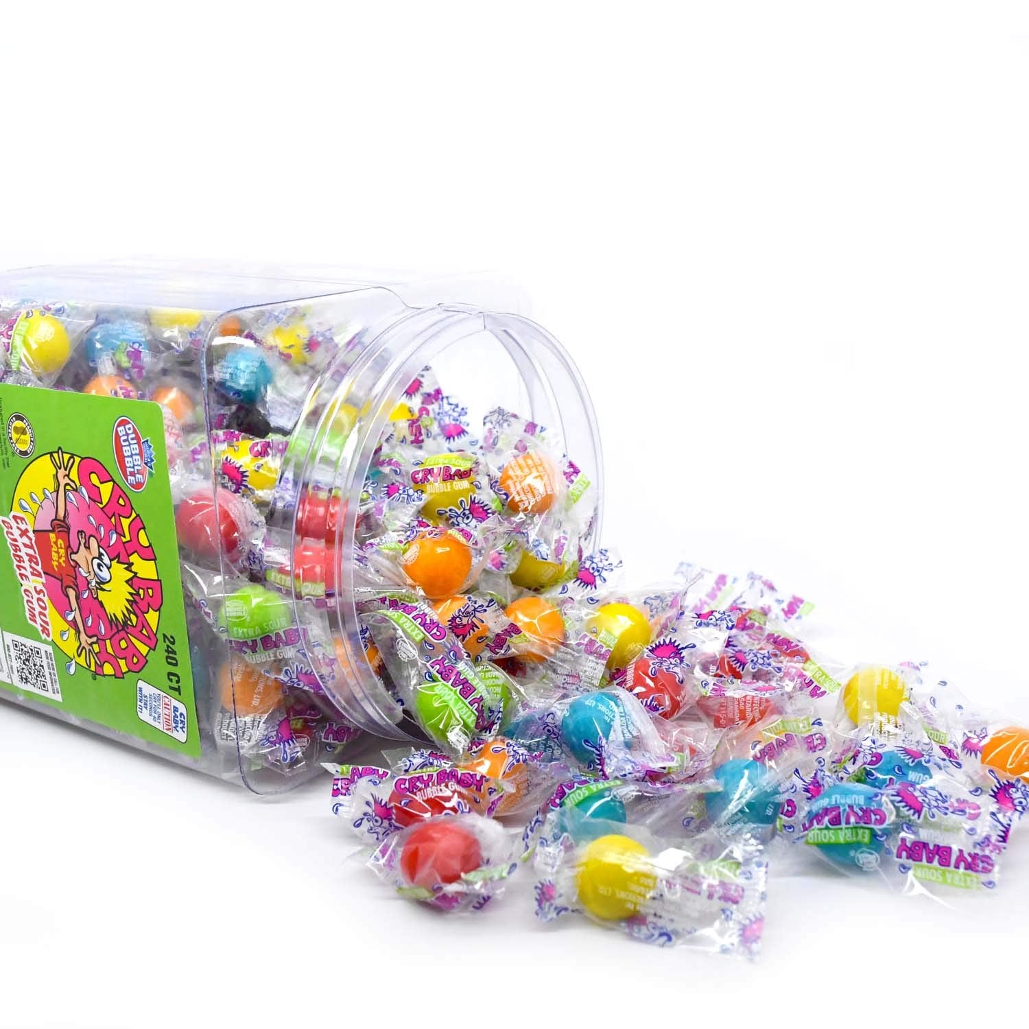 Cry Baby Extra Sour Gum, 240-Count Jar