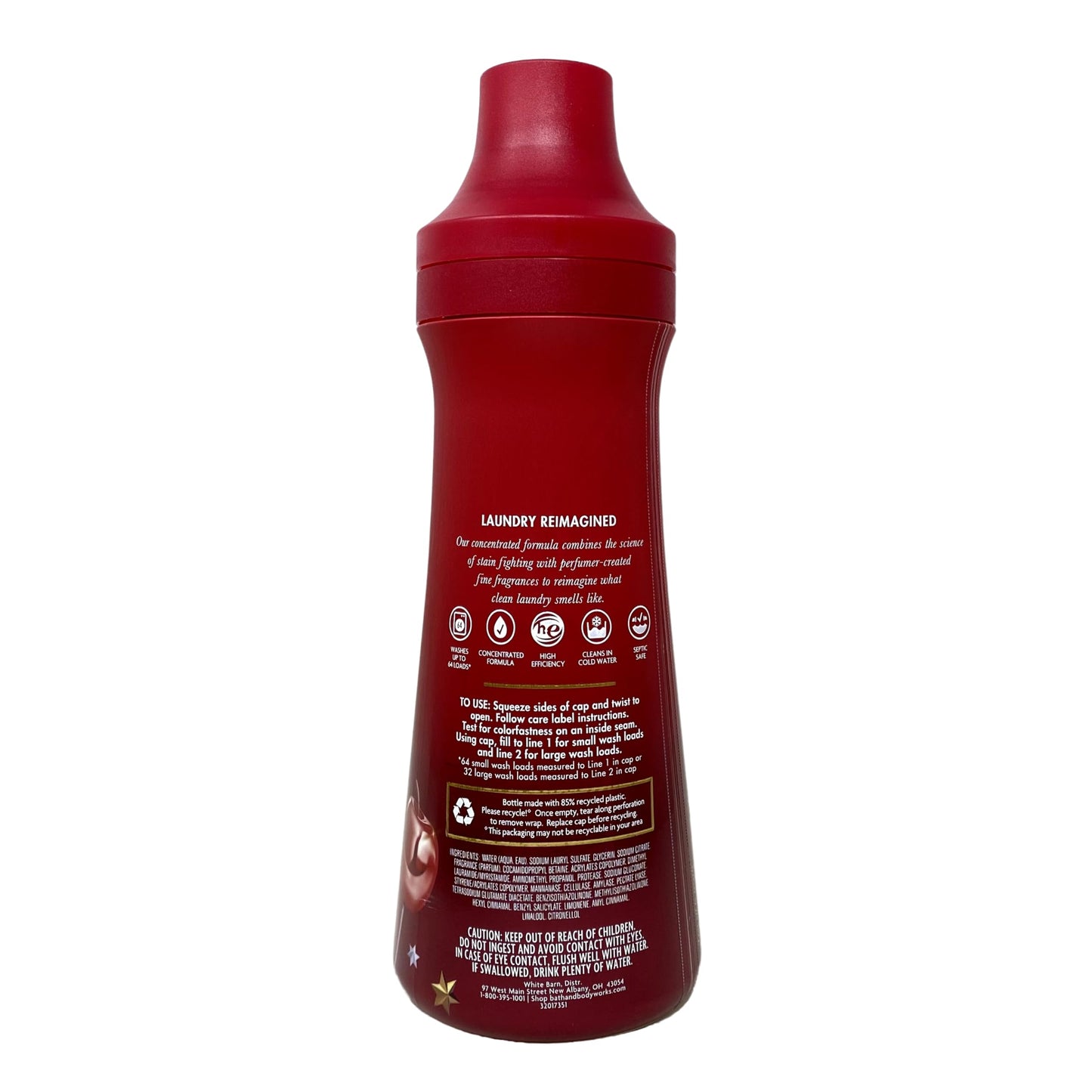 Bath & Body Works Winter Candy Apple Fabric Care Detergent and Fragrance Booster Duo Set with a Natural Oats Bar Soap