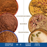 Blue Lotus Chai Tea - Harmony Collection Variety Box - Makes 50 Cups - Traditional, Rooibos & Golden Rooibos Masala Spiced Chai Powder - Instant