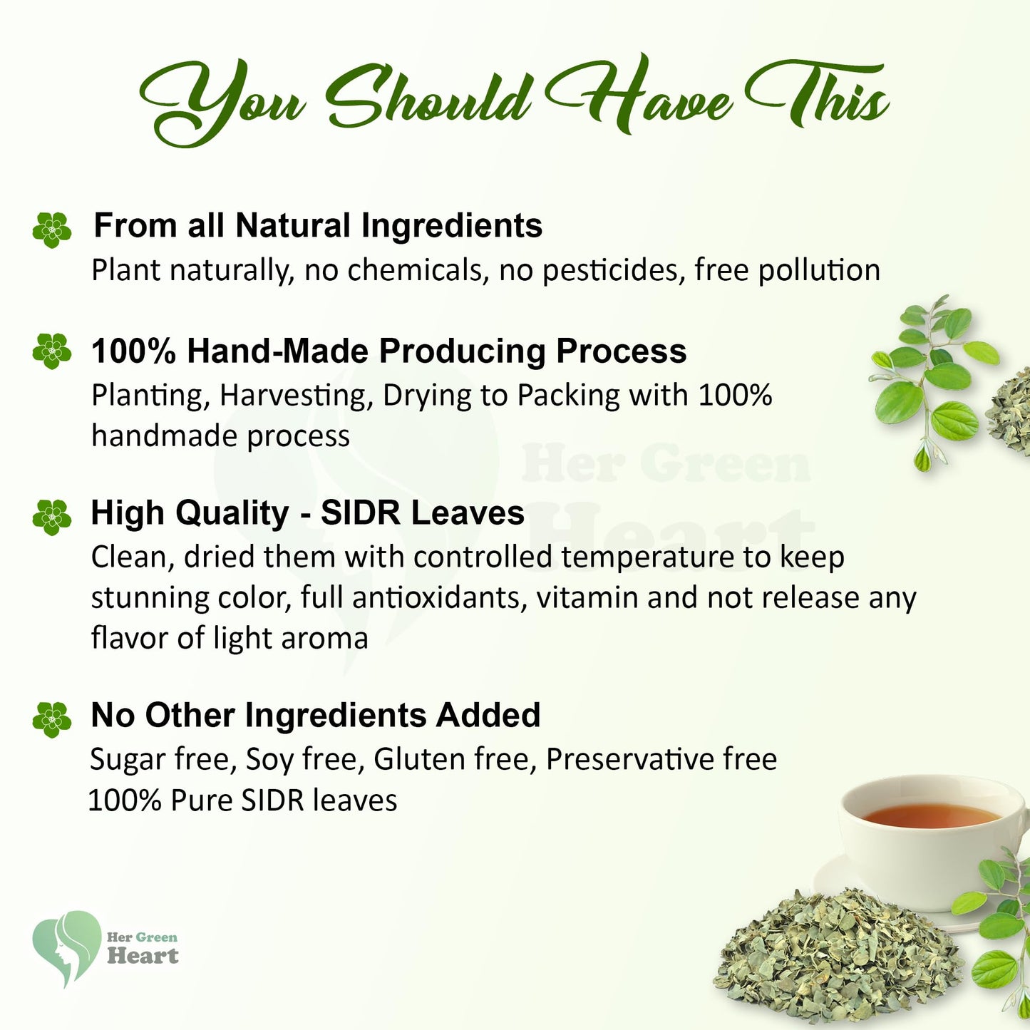 Sidr Leaves - 100% Pure, Dried Organic Sidr Leaves Tea for Culinary and Natural Use