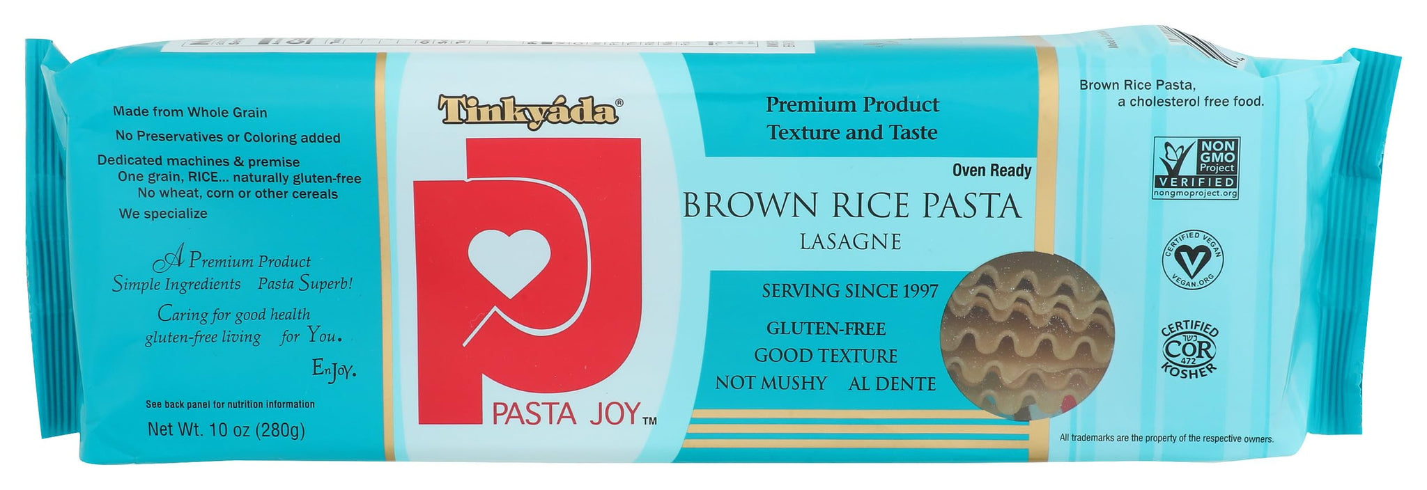 Tinkyada Brown Rice Lasagne w/ Rice Bran - 10 oz