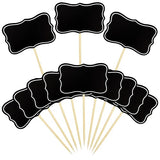 56 PCS Black Chalkboard Picks Chalkboard Sign Food Toppers Cheese Markers Cake Cupcake Topper for Birthday Party Wedding Gender Reveal Baby Shower