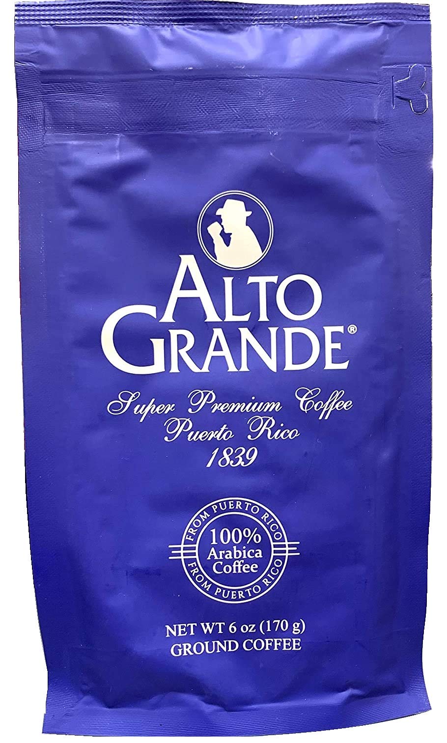 Alto Grande Super Premium Ground Coffee 100 Percent Arabica Medium-Dark Roast, Bagged, 6 Ounce (Pack of 1)
