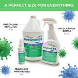 PureGreen24 Institutional pack Safe & Effective Disinfectant. Kills Deadly Germs including RSV Norovirus MRSA Staph Infuenza A Contains no toxic