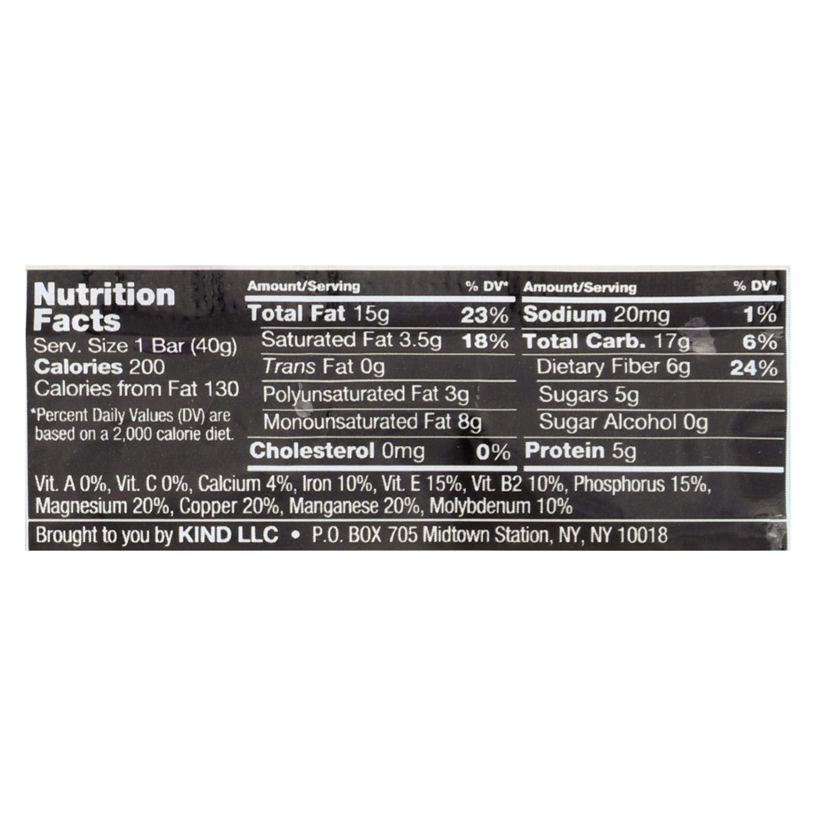Kind Bar - Dark Chocolate Cinnamon Pecan - 1.4 oz Bars - Pack of 12
