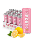 GORGIE Pink Lemonade Sugar Free Energy Drink, Green Tea, 12 Pack
