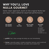Nulla Gourmet Protein Bar with goBHB & Honey - Chocolate Chip Crisp - 20g Protein, Zero Seed Oils, Gluten Free, Dual-Fuel Performance Energy Snack