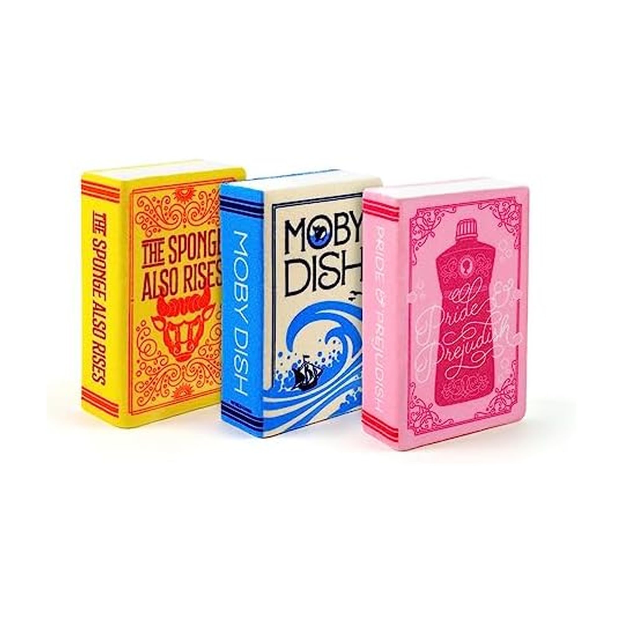 Genuine Fred Neat and Novel, Book Kitchen Sponges, Set of 3