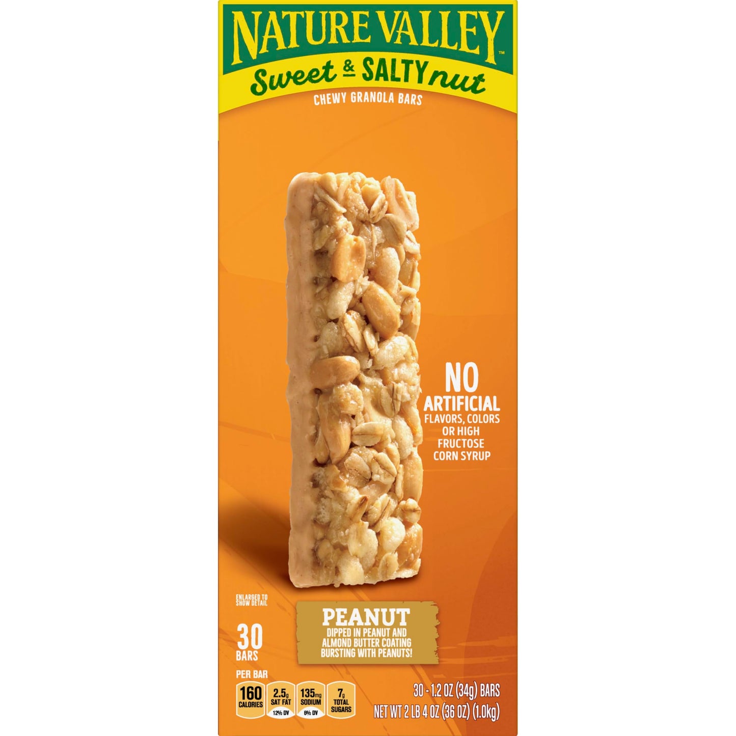 Nature Valley Sweet and Salty Granola Bars, Peanut, 30 Bars, 36 OZ