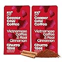 Copper Cow Premium Vietnamese Ground Coffee, 24 OZ | Churro Flavored Coffee | Dark Roast Made with Real Cinnamon | 100% Vietnamese Coffee, Smooth