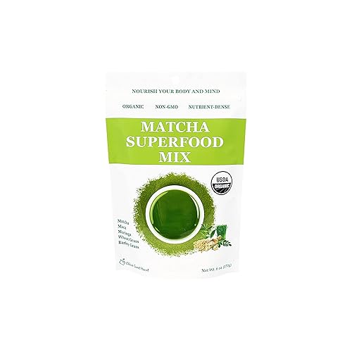 Cherie Sweet Heart Matcha Powder Green Superfood Mix, Non-GMO Mixed Greens, Plant Based, Focus & Energy, Organic Green Tea Powder, Natural Caffeine