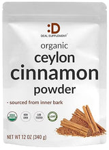 DEAL SUPPLEMENT Organic Ceylon Cinnamon Powder, 12 oz | Sri Lanka Source | Fine Ground True Ceylon Cinnamon (Cinnamomum Verum) | Smooth, Delicate