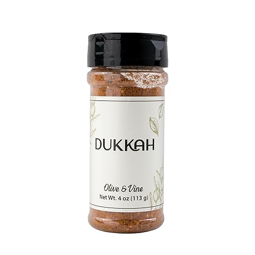 Olive & Vine Dukkah, Nutty & Spicy Blend, For Dipping & Seasoning, Rich Tradition, Authentic Taste, For Global Recipes (4 Ounce)