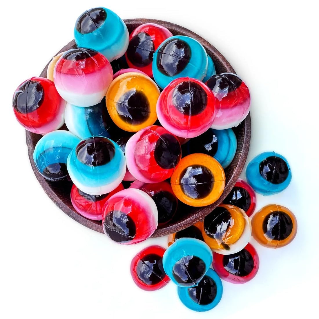 NY Spice Shop Gummy 3D Eyeballs Candy - 1 Pound Realistic Eyeballs Candy for Party Decorations - Gummy Eyeball Candies - Edible Creepy Eyeball Gummies