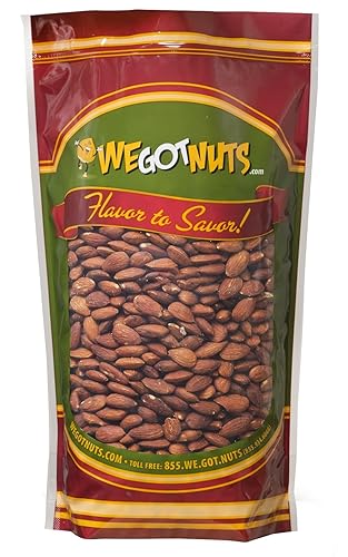 We Got Nuts® Roasted Unsalted Almonds - Packed Fresh in Resealable Bag (32oz - 2 Pound Bag