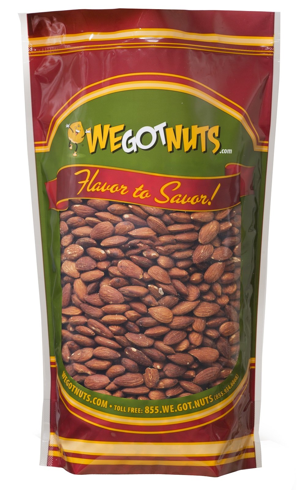We Got Nuts® Roasted Unsalted Almonds - Packed Fresh in Resealable Bag (32oz - 2 Pound Bag