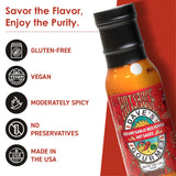 Dave's Gourmet Creamy Garlic Red Pepper Hot Sauce - Medium Heat - Perfect for Salads, Dipping, Tacos, Sandwiches & More - Vegan Sauce, Gluten-Free, No