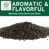SPICES VILLAGE Black Mustard Seeds, 8 oz, Whole Mustard Spice for Pickling and Chutney, Kosher, Gluten Free, Non GMO, Resealable Bulk Bag