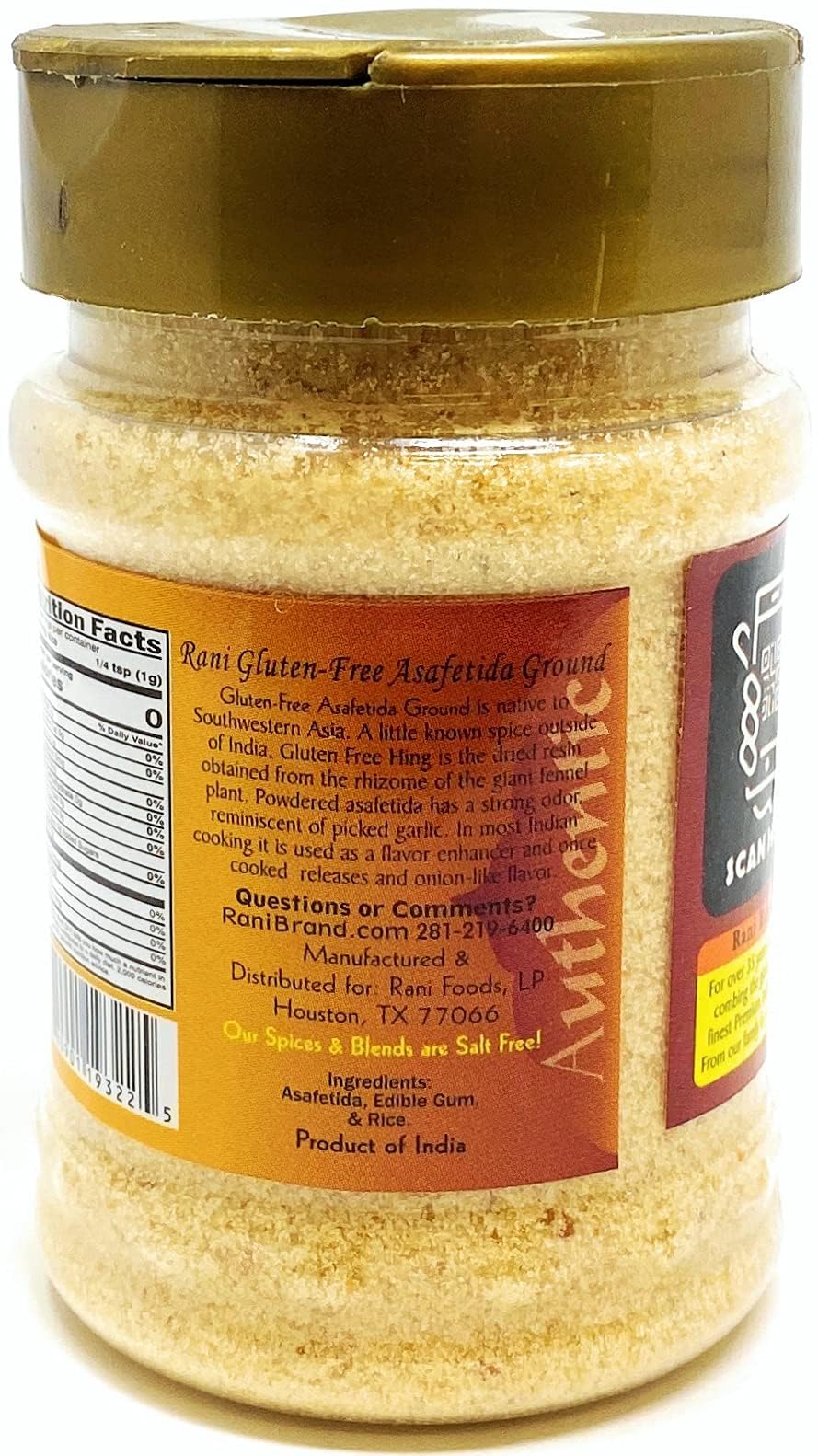Rani Asafetida (Hing) Ground 3.75oz (106g) Gluten Friendly, PET Jar, Pack of 12 ~ All Natural | Salt Free | Vegan | Non-GMO | Asafoetida Indian Spice
