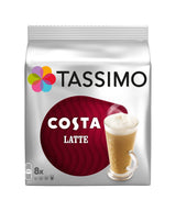 TASSIMO Costa LATTE x3 Packs, Total 48 T Discs Capsules