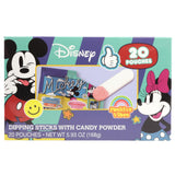 Disney Mickey and Minnie Dipping Sticks and Powder Candy, Birthday Party Treats, 20 Pouches
