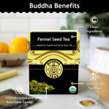 Buddha Teas - Organic Fennel Seed Tea - Herbal Tea - For Health & Digestion - USDA Certified - Clean Ingredients - OU Kosher - 18 Tea Bags (Pack of 1)