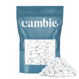 Cambie Jordan Almonds | Bright White Candy Almond | Premium Roasted Almonds with a Sweet Sugar Coating | For Weddings, Parties and Holidays (1 lb)