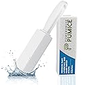 Powerstone Pumice Stone Toilet Bowl Cleaner with Handle (1-pack) - A Solution for Hard Water Stains on Toilets, Grills, Tiles, Grout & Pools