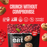 Every Body Eat Cranberry Vanilla Crunchy Cookie Bites - Gluten Free, Dairy Free, Vegan, Seed Oil Free, Allergy Friendly (5 Ounce Pack of 3)