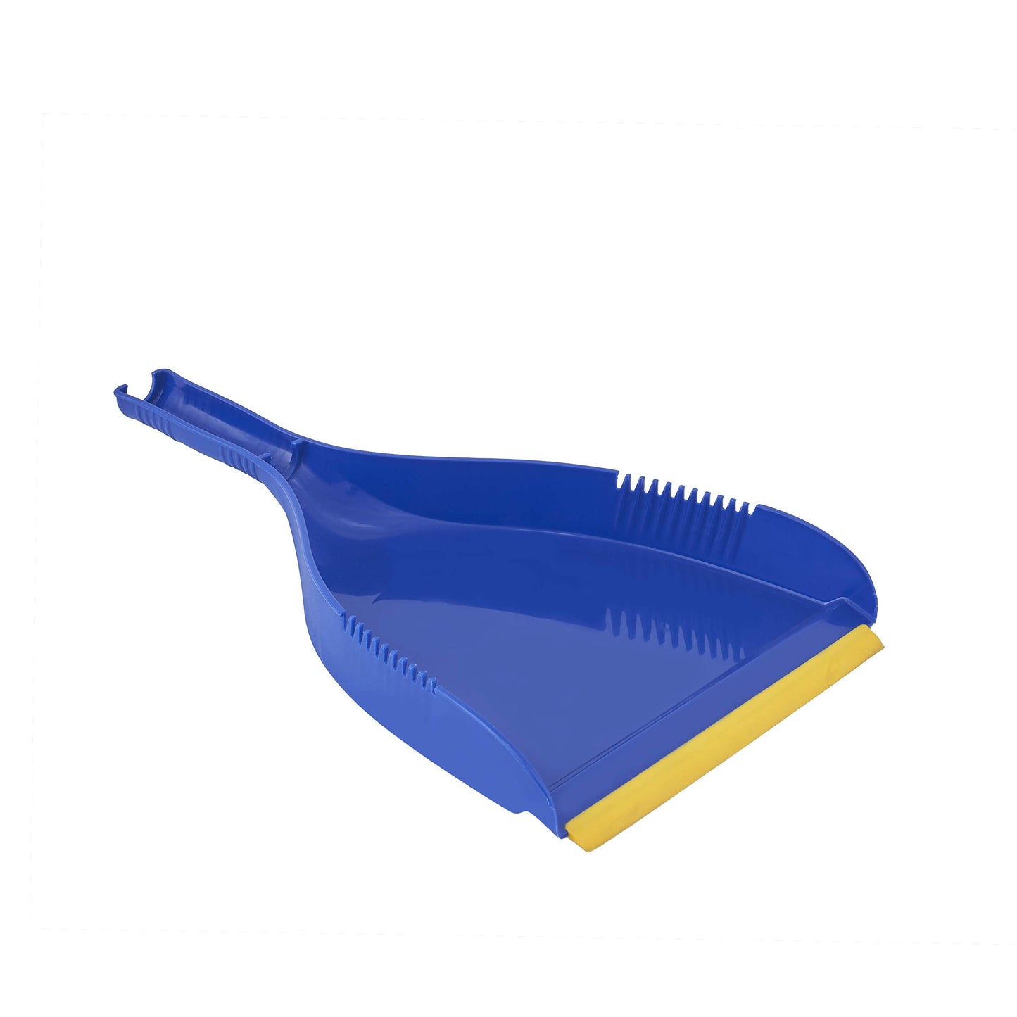 Superio Clip-On Dustpan - Heavy Duty Blue Plastic, Easy Grip Clip On Dust Pan with Rubber Edge, Detailed Sweeping Debris, Fits Standard Brooms Home