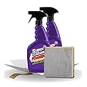 Super Clean Citrus Scent Foaming Cleaner and Degreaser Spray 32 oz Bundle with Microfiber Cloth - Heavy Duty Degreaser for Kitchen, Oil, Grime
