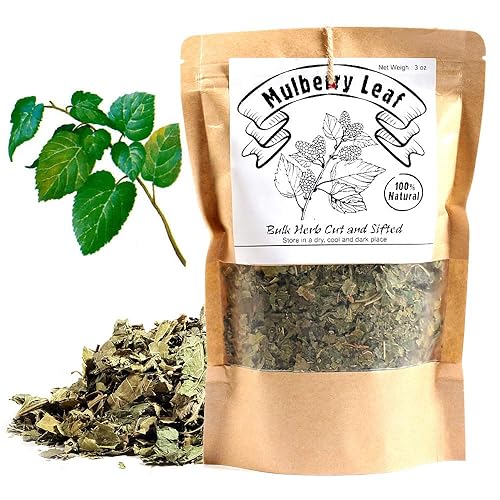EidolonGreen [China Medicinal Herb] Mulberry Loose Leaves (Mulberry Leaf/Sangye/??/??/Folium Mori) Dried Loose Leaves 3 Oz (88 g)