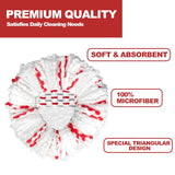 [2026 New Version] Mop Head Replacement - 40% More Cleaning Power, 3 Pack Spin Mop Replacement Head for Easy Wring 1-Tank System, Easy Cleaning