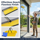 Windshield Car Squeegee and Collapsible Washing Bucket Combo Set, 2 in 1Window Squeegee with Long Handle