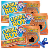 Chore Boy Heavy Duty Copper Scrubber for Pots and Pans 2 pk - Dish Scrub Pad & Cast Iron Cleaner - Scouring Pads - Steel Wool Alternative - 3 Pack