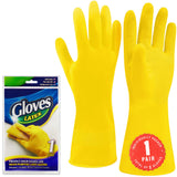SteadMax 1 Pair Cleaning Gloves, Reusable Natural Rubber Dish Gloves, Waterproof Latex Non-Slip Dishwashing Gloves for Kitchen and Household (X-Large