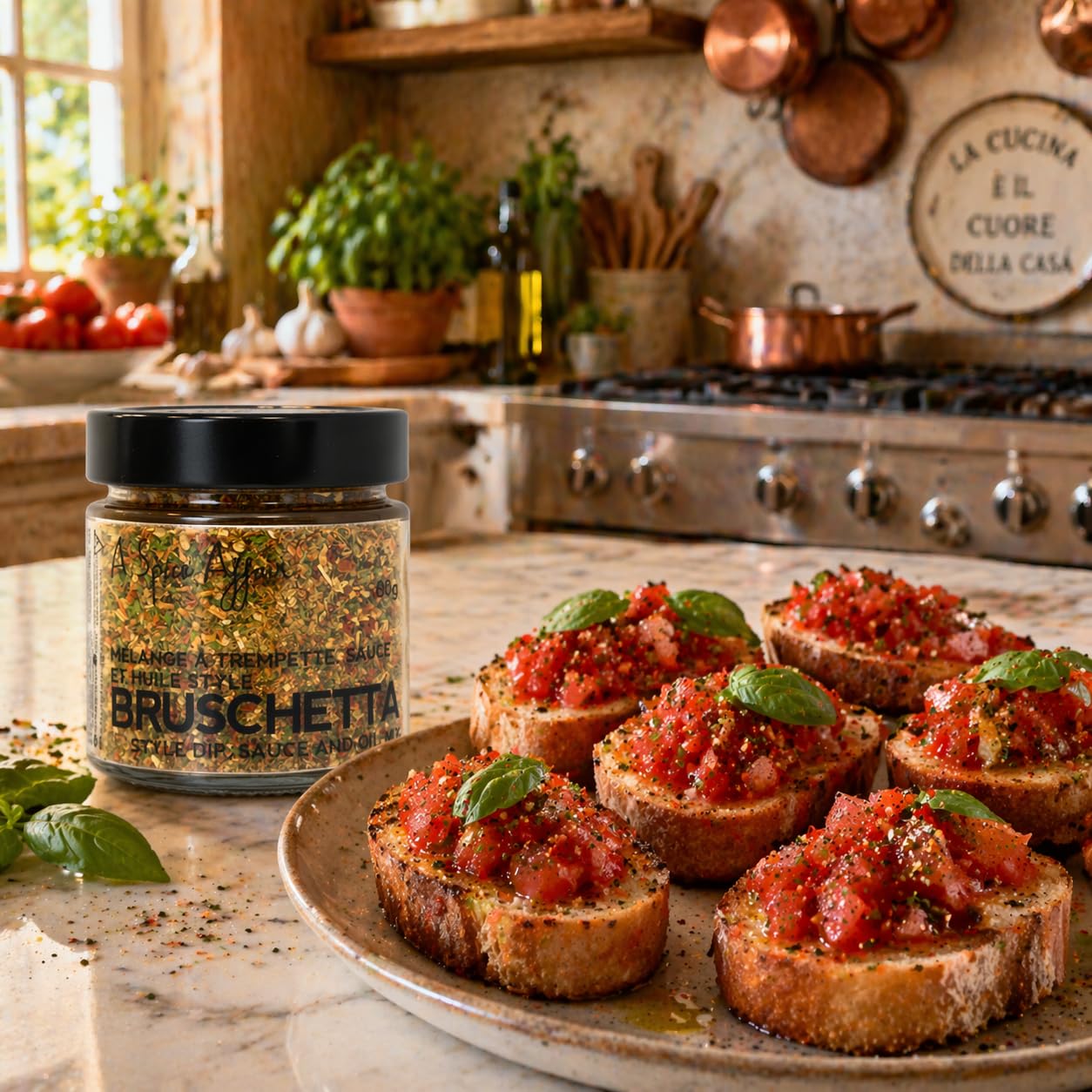 A Spice Affair’s Bruschetta Dip Mix | Bright, Savoury & Italian-Inspired Seasoning Blend | All-Natural, Non-GMO, Filler-Free | Perfect for Dips