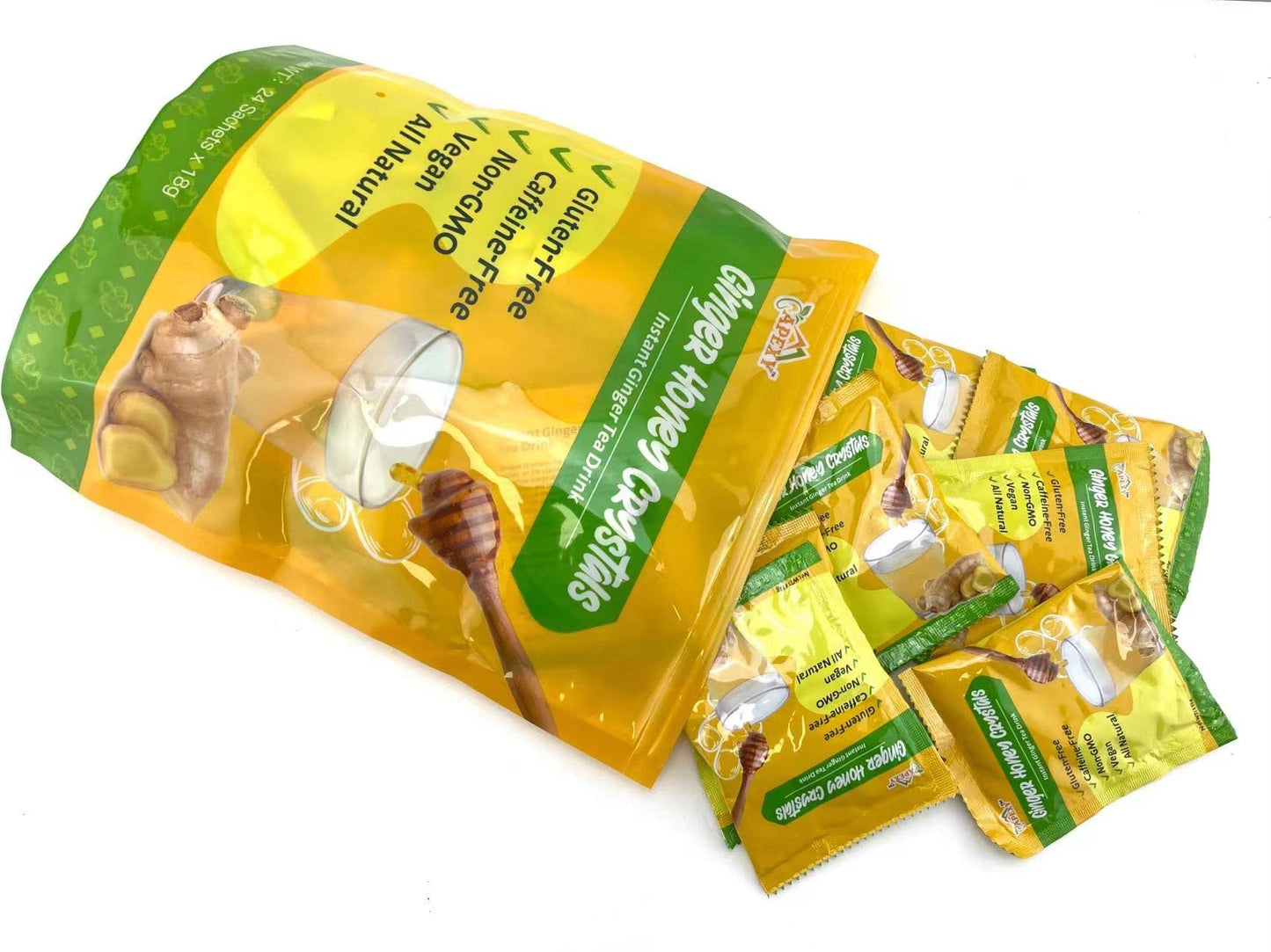 Apexy Instant Ginger Honey Crystal 18g X 24 Sachets (Original)
